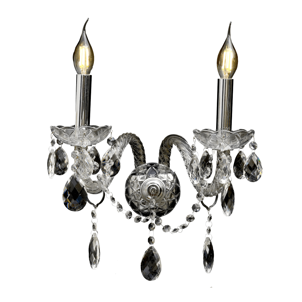 Havells Monarc Wall Light 2 Lamp E14 Clear Chrome ElectricBasket