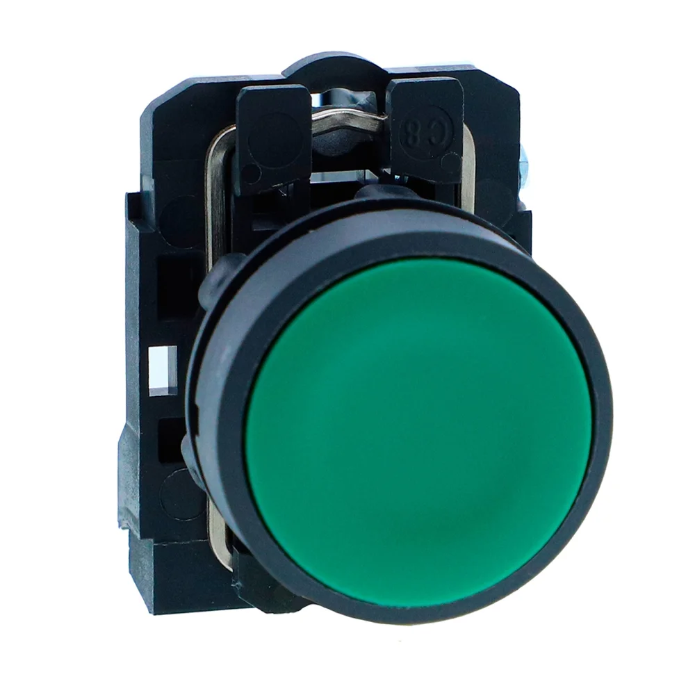 Schneider Push Button Plastic Flush Green Spring Return 1 NO XB5AA31N