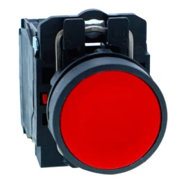 Schneider Push Button Plastic Flush Red Spring Return 1 NO XB5AA42N