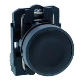 Schneider Push Button Plastic Flush Black Spring Return 1 NO XB5AA21N