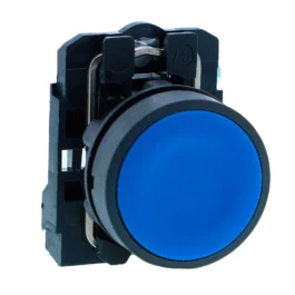 Schneider Push Button Plastic Flush Blue Spring Return 1 NO XB5AA61N