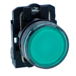 Schneider Illuminated Push Button Plastic Flush Green 1NO XB5AW33M1N