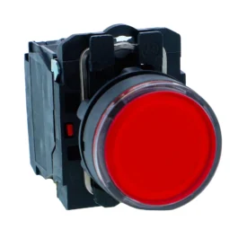 Schneider Illuminated Push Button Plastic Flush Red 1NC XB5AW34M2N