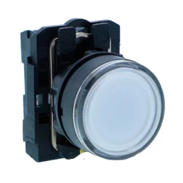 Schneider Illuminated Push Button Plastic Flush White 1NO XB5AW31M1N