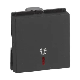 Havells Fabio 10A Mega Bell Push Switch With Indicator Black