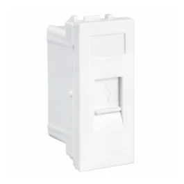 Havells Crabtree Athena Telephone Socket With Shutter (RJ-11) 1M White