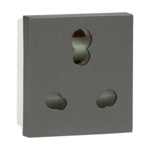 Havells Coral 16A Shuttered Socket Grey