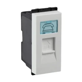 Havells Crabtree Murano Telephone Socket (RJ -11) White