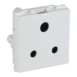 Havells Crabtree Signia 6A 3Pin Shuttered Socket With ISI Marking White