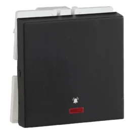 Havells Crabtree Signia Mega Bell Push Switch With Indicator 2M 10A Grey