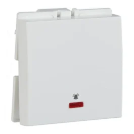 Havells Crabtree Signia Mega Bell Push Switch With Indicator 2M 10A White