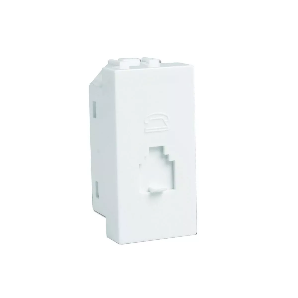 Havells Coral Telephone Socket 1M Support Modules White ElectricBasket
