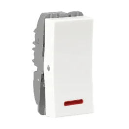 Reo Elegant 16A One Way Switch With Indicator White