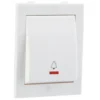 Reo Bliss 10A Mega Bell Push Switch With Indicator White
