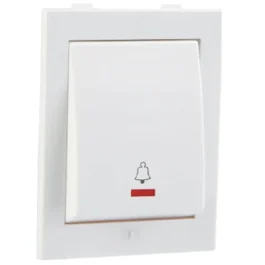 Reo Bliss 10A Mega Bell Push Switch With Indicator White