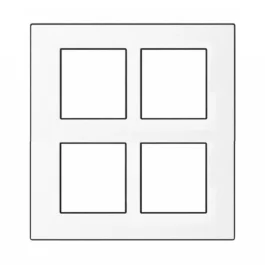 Havells Crabtree Murano Modular Combined Plate 8M Square Pearl White