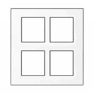 Havells Crabtree Murano Modular Combined Plate 8M Square Pearl White