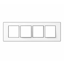 Havells Crabtree Murano Modular Combined Plate 8M Horizontal Pearl White