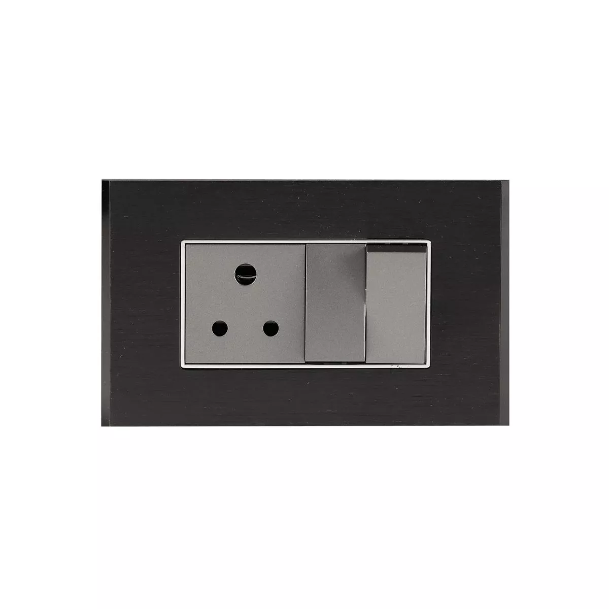 Havells Crabtree Signia Outer Plate 6M Charcoal Black Metal ...