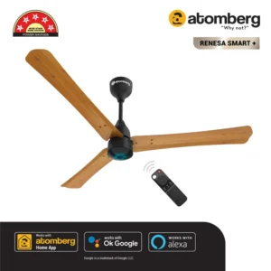 Atomberg Renesa Smart + Ceiling Fan 1200MM Golden Oakwood