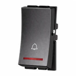Havells Adiva One Way Bell Push Switch With 6A Indicator Black