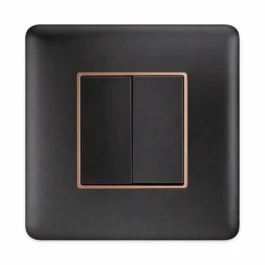 Havells Adiva Modular Combined Plate 6M Grey With Rose Gold Bezel
