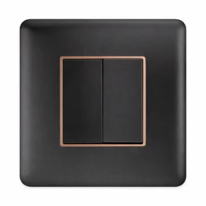 Havells Adiva Modular Combined Plate 6M Grey With Rose Gold Bezel