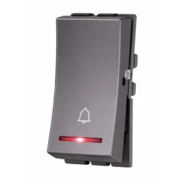 Havells Adiva One Way Bell Push Switch With 6A Indicator Grey