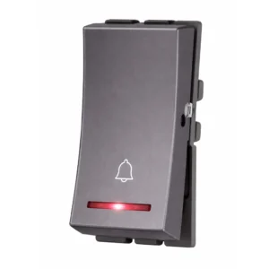 Havells Adiva One Way Bell Push Switch With 6A Indicator Grey