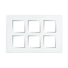 Havells Fabio Frameio Chrome Bezel Modular Combined Sheet 12M White