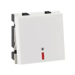 Havells Fabio 10A Mega Bell Push Switch With Indicator White