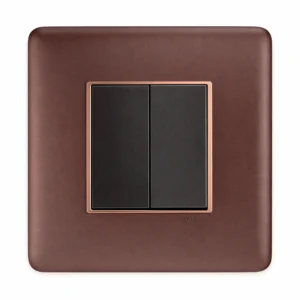 Havells Adiva Modular Combined Plate 18M Rustic Bronze With Rose Gold Bezel