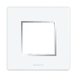 Havells Fabio Frameio Chrome Bezel Modular Combined Sheet 2M White