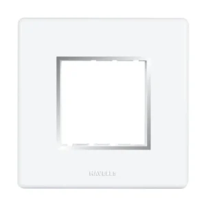 Havells Fabio Frameio Chrome Bezel Modular Combined Sheet 2M White