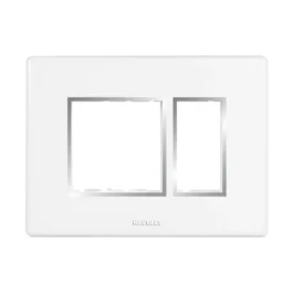 Havells Fabio Frameio Chrome Bezel Modular Combined Sheet 3M White