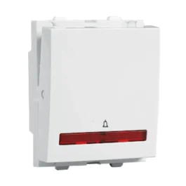 Havells Crabtree Verona Mega One Way Bell Push Switch With Indicator 10A White