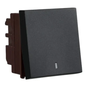Havells Apogee Mega Bell Push Switch With Indicator 10A Black