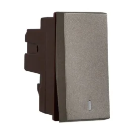 Havells Apogee Bell Push Switch With Indicator 10A Grey