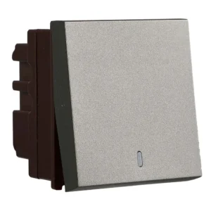 Havells Apogee Mega Bell Push Switch With Indicator 10A Grey