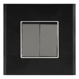 Havells Crabtree Signia Outer Plate 18M Charcoal Black Metal