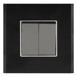 Havells Crabtree Signia Outer Plate 18M Charcoal Black Metal