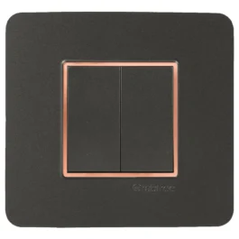 Havells Crabtree Signia Combined Plate Pc Rose Bezel 2M Grey