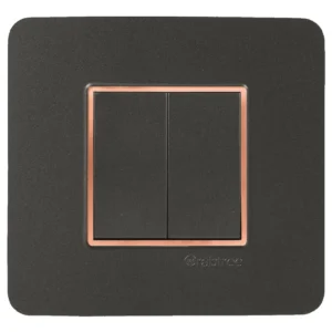 Havells Crabtree Signia Combined Plate Pc Rose Bezel 2M Grey