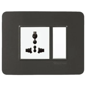Havells Crabtree Signia Modular Combined Plate 18M Grey