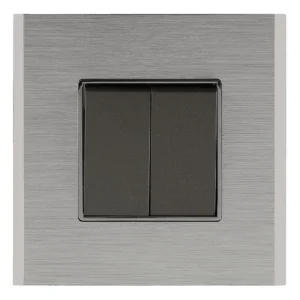 Havells Crabtree Signia Outer Plate Square 8M Sterling Silver Metal