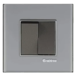 Havells Crabtree Signia Outer Plate Glass 6M Silver Sheen
