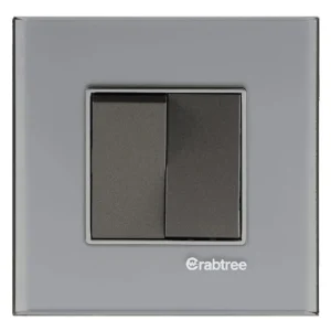Havells Crabtree Signia Outer Plate Glass 12M Silver Sheen