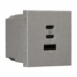Havells Apogee USB Charging Gan Socket 65W 2C 1A Grey