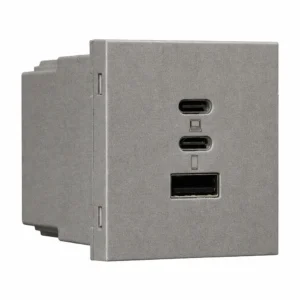 Havells Apogee USB Charging Gan Socket 65W 2C 1A Grey