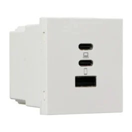 Havells Apogee USB Charging Gan Socket 65W 2C 1A White